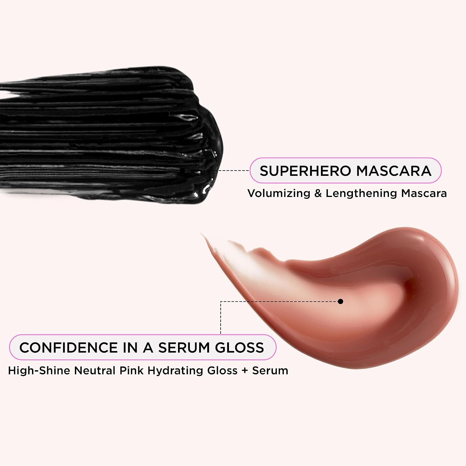 image:imageIT Cosmetics Unwrap Effortless Color Mascara amp Lip Gloss Makeup Set 2Pc Holiday Giftset for Her  Confidence in a Serum Hydrating Lipgloss Full Size amp Superhero Volumizing amp Lengthening Mascara
