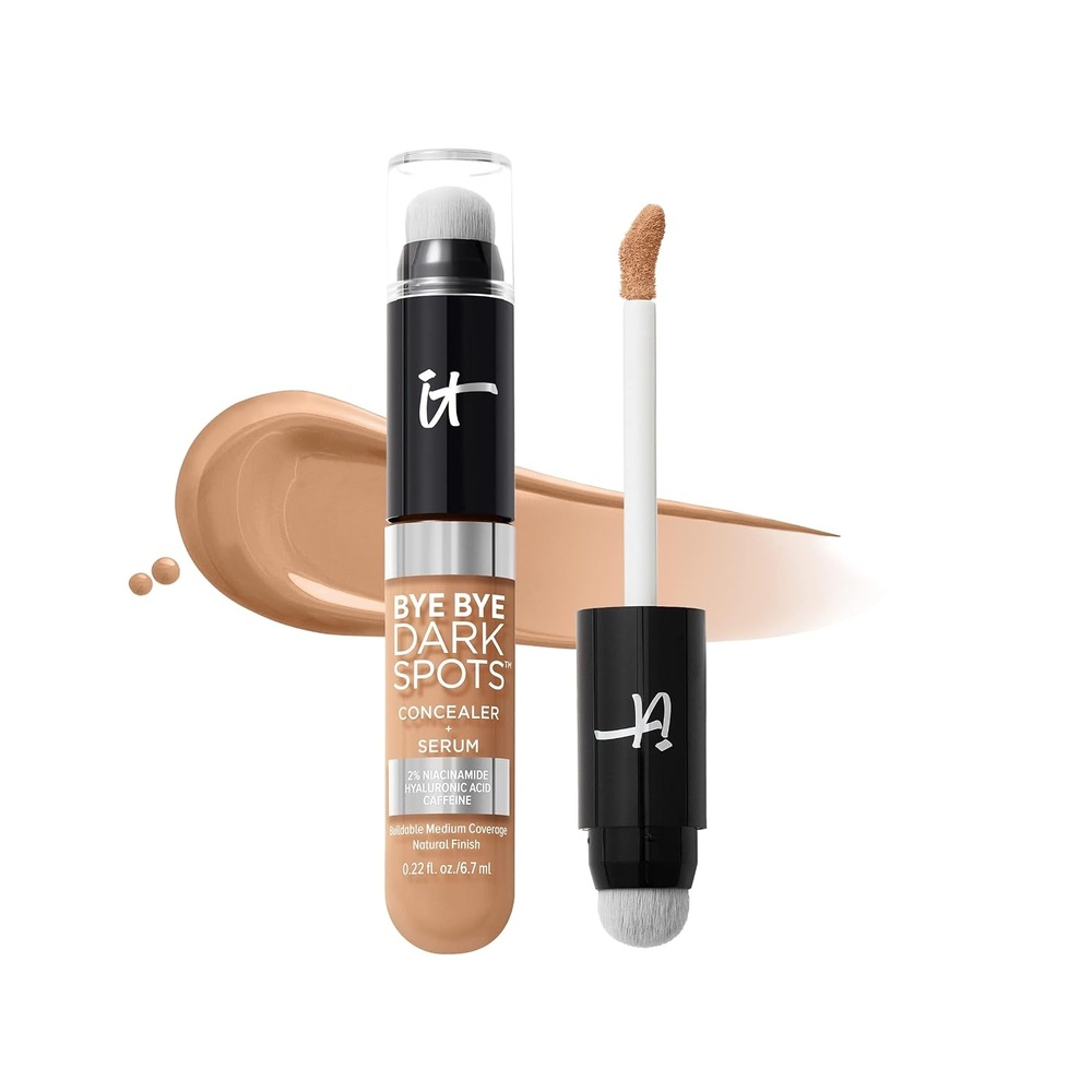 image:imageIT Cosmetics Bye Bye Dark Spots Concealer  Brightening Serum  2 Niacinamide Hyaluronic Acid amp Caffeine  Medium Coverage Natural Finish All Skin Types  022 fl oz33 Medium Neutral medium complexion with subtle neutral pink undertone