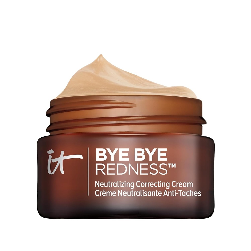 image:imageIT Cosmetics Bye Bye Redness Full Coverage Color Correcting Cream  Redness Neutralizing Tinted Face Moisturizer 12HR Hydration Hyaluronic Acid Aloe Colloidal Oatmeal Rosacea Skin  037 fl ozNeutral Beige
