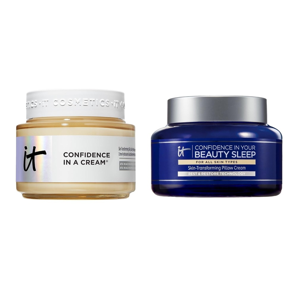 image:imageIT Cosmetics Confidence in a Cream amp Confidence in Your Beauty Sleep Cream  Anti Aging Ceramides Face Moisturizer 4 fl oz  Skin Barrier Repairing Night Moisturizer 4 fl oz