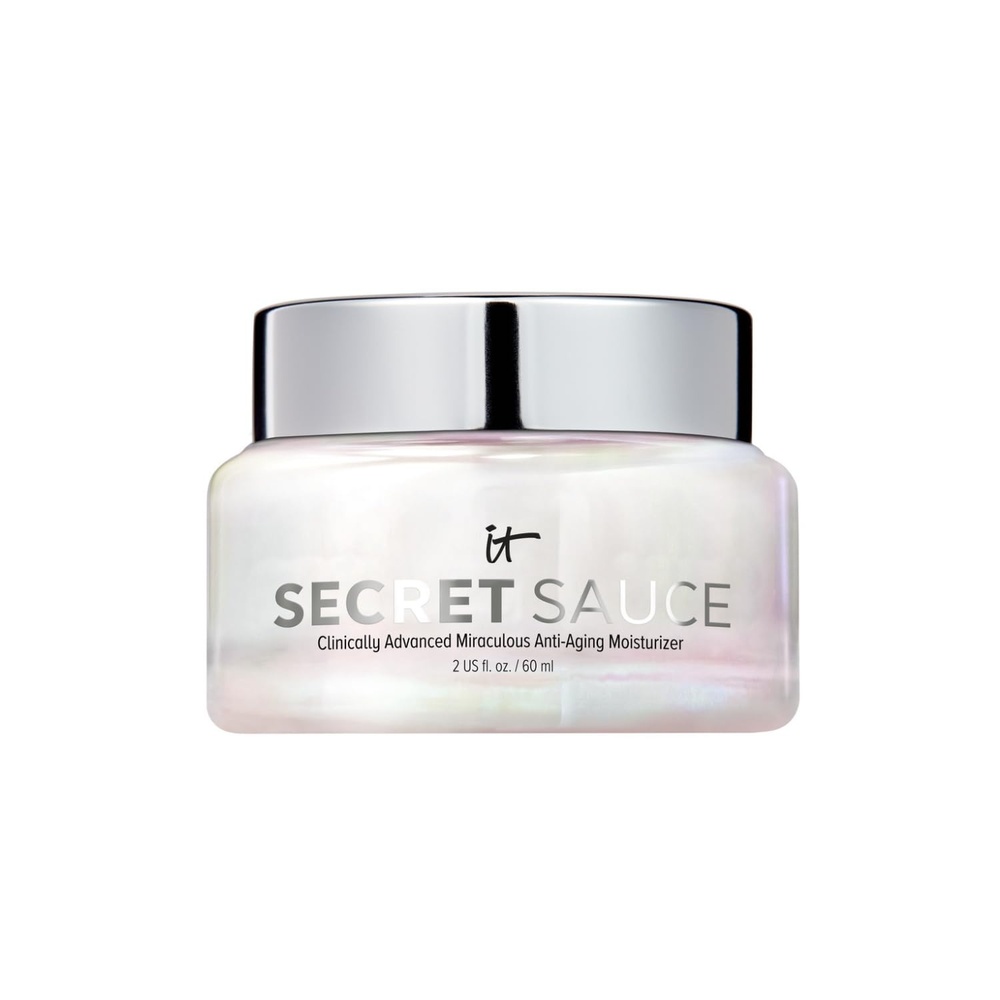 image:imageIT Cosmetics Secret Sauce AntiAging Face Moisturizer  Hydrating amp Plumping Moisturizer Face Cream For Fine Lines Wrinkles amp Dark Spots  Vegan  Day or Night Facial Moisturizer  2 fl oz