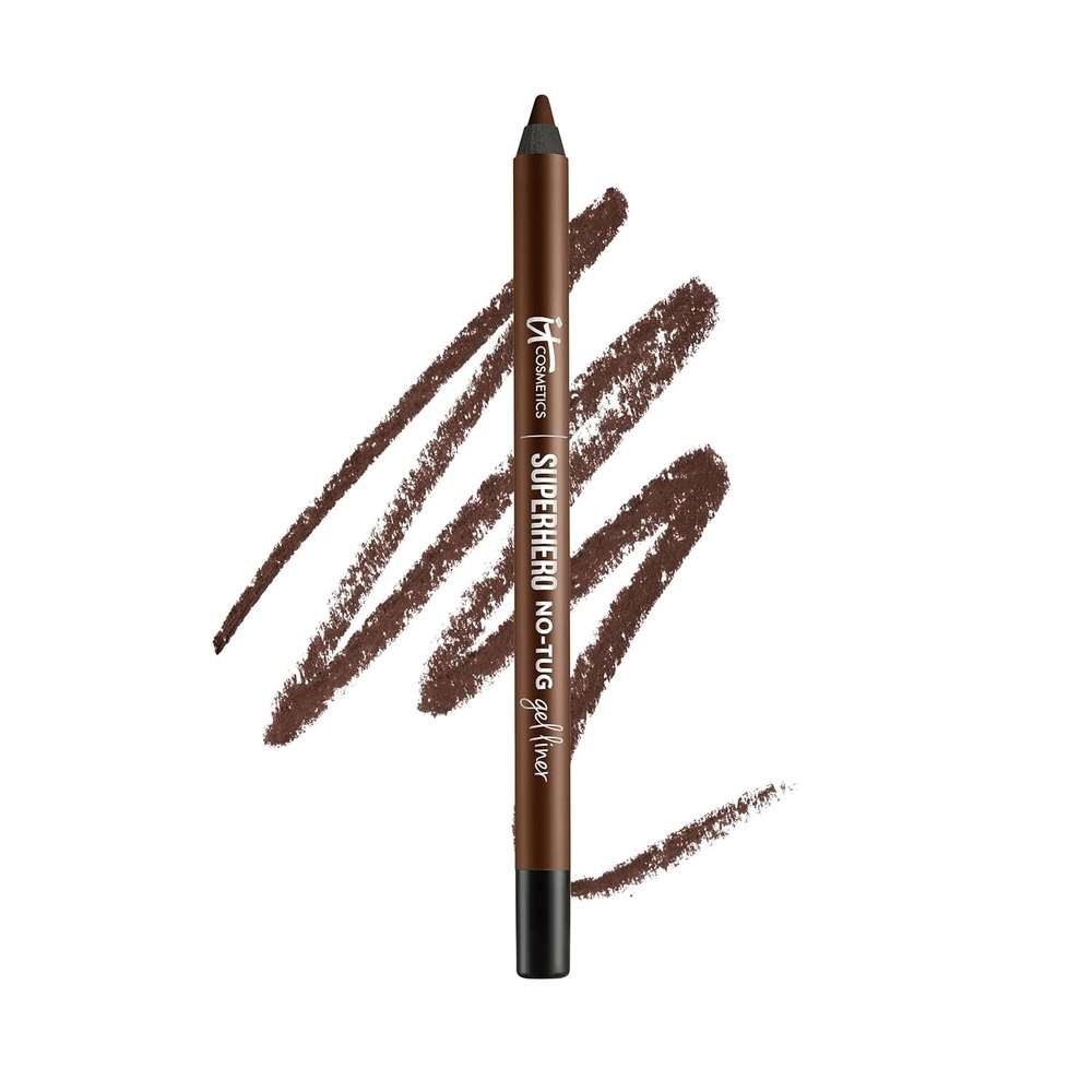 image:imageIT Cosmetics Superhero NoTug Gel Eyeliner  Waterproof Blendable Formula  All Day Wear  Sharpenable Eye Pencil  0042 ozBrilliant Brown soft natural brown