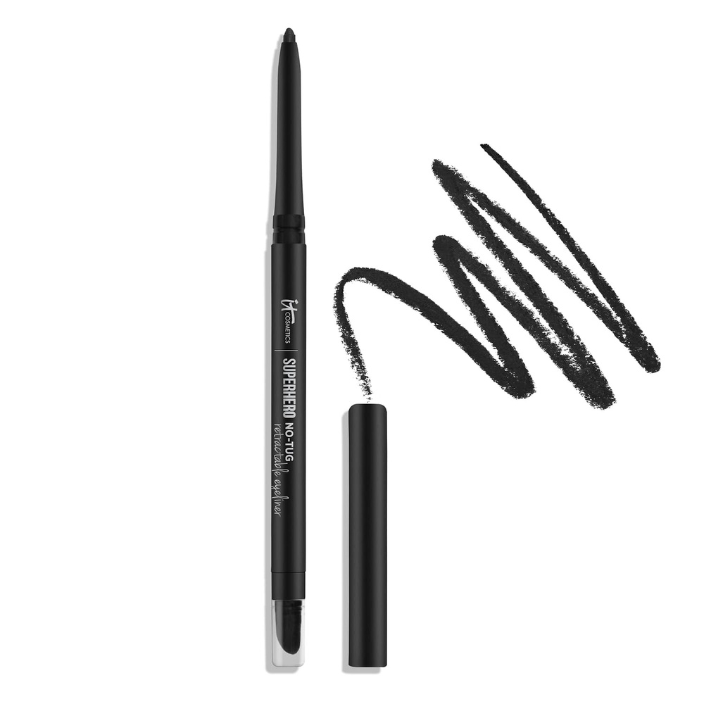 image:imageIT Cosmetics Superhero NoTug Retractable Eyeliner  AllDay Wear Waterproof Formula Wont Smudge  With Avocado Oil Chamomile Extract Vitamin E amp Carnauba Wax  0008 ozBlack