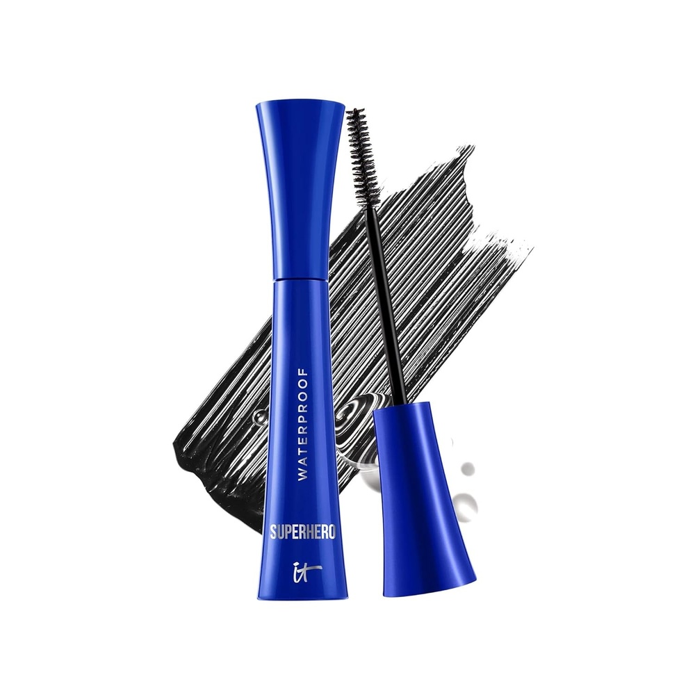 image:imageIT Cosmetics Superhero Volumizing Waterproof Mascara  24HR Wear  Resists Sweat amp Humidity  Lashloving Biotin Peptides amp ProVitamin B5  Super Black 03 fl oz