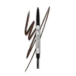 IT Cosmetics Brow Power Eyebrow Pencil – Universal Shades – Long-Lasting, Budge-Proof Formula – With Biotin – Natural-Looking Brows – Built-in Spoolie Brush(Universal Dark Brunette)