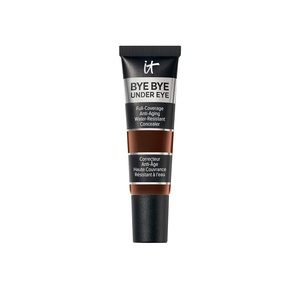 IT Cosmetics Bye Bye Under Eye Concealer – Water-Resistant, 24H Full Coverage Brightening Concealer For Dark Circles, Fine Lines, Redness & Discoloration, Anti-Aging Color Correcting Cream – 0.4 fl oz(45.5 Deep Ebony – for cool undertones)