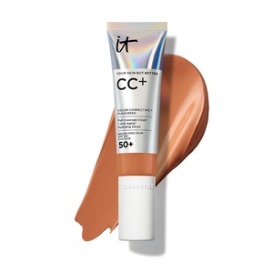 IT Cosmetics CC+ Cream – Natural Full Coverage Foundation With SPF 50+, Color Corrector & Anti-Aging Hydrating Serum, Hyaluronic Acid + Peptides, Lightweight Up To 24H Wear, All Skin Types(22C Rich Cool (rich with red undertones))