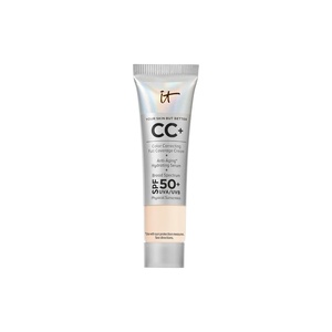 IT Cosmetics CC+ Cream – Natural Full Coverage Foundation With SPF 50+, Color Corrector & Anti-Aging Hydrating Serum, Hyaluronic Acid + Peptides, Lightweight Up To 24H Wear, All Skin Types(06C Fair Light (fair with pink undertones))