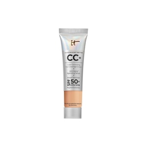 IT Cosmetics CC+ Cream – Natural Full Coverage Foundation With SPF 50+, Color Corrector & Anti-Aging Hydrating Serum, Hyaluronic Acid + Peptides, Lightweight Up To 24H Wear, All Skin Types(13N Neutral Medium (medium with neutral pink undertones))