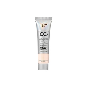 IT Cosmetics CC+ Cream – Natural Full Coverage Foundation With SPF 50+, Color Corrector & Anti-Aging Hydrating Serum, Hyaluronic Acid + Peptides, Lightweight Up To 24H Wear, All Skin Types(04C Fair Beige (very fair with pink undertones))