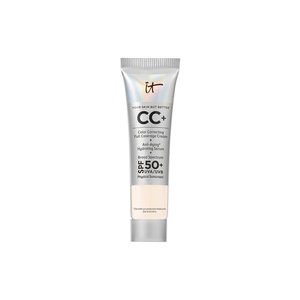 IT Cosmetics CC+ Cream – Natural Full Coverage Foundation With SPF 50+, Color Corrector & Anti-Aging Hydrating Serum, Hyaluronic Acid + Peptides, Lightweight Up To 24H Wear, All Skin Types(01N Fair Porcelain (fair with neutral undertones))