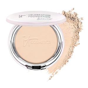 IT Cosmetics Celebration Foundation Illumination – Full-Coverage, Anti-Aging Powder Foundation – Blurs Pores, Wrinkles & Imperfections – 0.3 oz(Light (fair light shade with warm undertones))