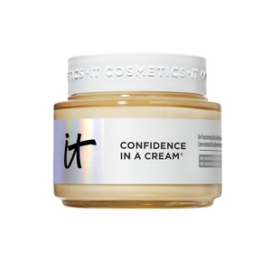 IT Cosmetics Confidence in a Cream – Face Moisturizer, Hydrating & Anti Aging, Visibly Reduces Fine Lines & Wrinkles, 48H Hydration, Repairs Skin Barrier, Squalane, Ceramides, For All Skin Types(4 Fl. Oz)
