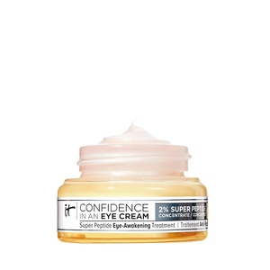 IT Cosmetics Confidence in an Eye Cream – Anti Aging Peptides Moisturizer, Dark Circles & Wrinkles, Lightweight 48H Hydration, 2% Super Peptide Concentrate, Smooth & Brighten Undereye, All Skin Types(0.5 Fl. Oz)