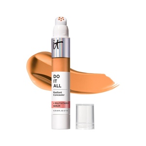 IT Cosmetics Do It All Radiant Concealer ­­– Makeup Concealer – Hydrate & Brighten – Creaseless Medium Coverage & Radiant Finish ­­– Niacinamide & Hyaluronic Acid – 0.2 Fl Oz(420 Tan Rich Warm (tan with rich peach undertones))