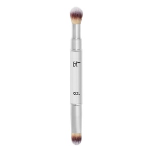 IT Cosmetics Heavenly Luxe Dual Airbrush Concealer Brush #2 – Dual-Ended, 2-in-1 Brush for Liquid & Cream Concealer – Buff Away Imperfections – With Award-Winning Heavenly Luxe Hair Silver
