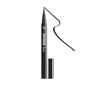 IT Cosmetics Superhero Liquid Eyeliner Pen, Black – 24-Hour Waterproof Formula Won’t Smudge or Fade – With Peptides, Collagen, Biotin & Kaolin Clay – 0.03 fl oz