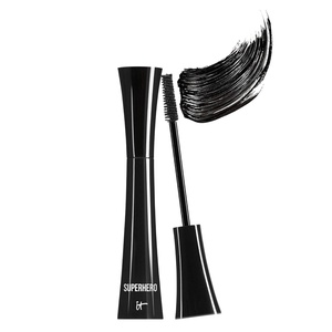 IT Cosmetics Superhero Mascara Black – Volumizing & Lengthening, Buildable Volume, Hydrolyzed Collagen, Biotin, Peptides, Lifting & Curling Formula, Super Black Pigment, Suitable for Sensitive Eyes(Black)
