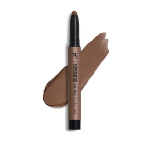 IT Cosmetics Superhero No-Tug Waterproof Eyeshadow Stick – Longwear Blendable Cream with Built-In Primer Suitable for Sensitive Eyes 0.05 oz(Confident Cocoa)